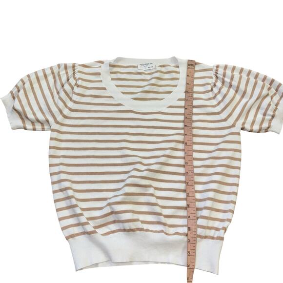 Anniewear Short Sleeve Sweater Women’s L Preppy Coastal Old Money Academia Work - Picture 5 of 9